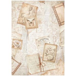 Stamperia Quiet Days Collection - A4 Rice Paper - Postcards [DFSA41073]
